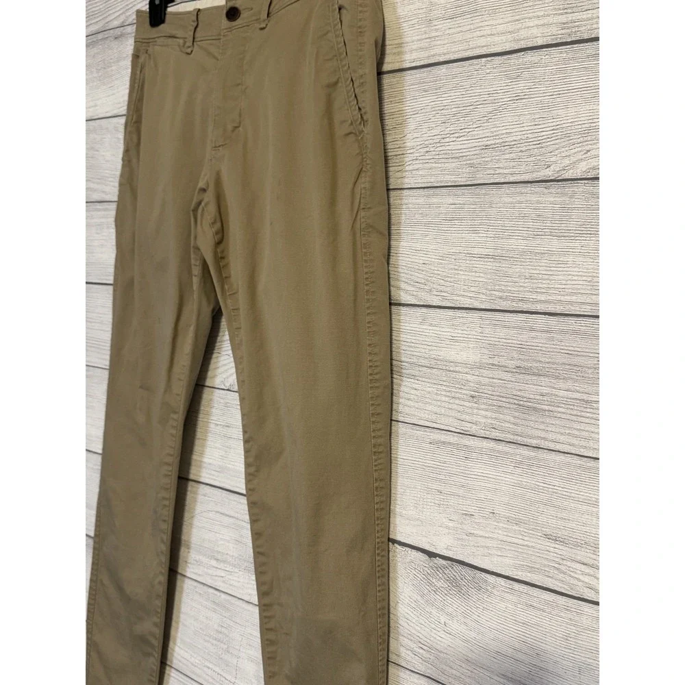 Abercrombie & Fitch Langdon Slim Stretch Pants Men's 28x30 Dark Khaki